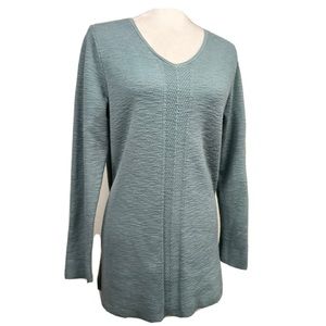 J Jill Sweater Womens Large Green Long Sleeve